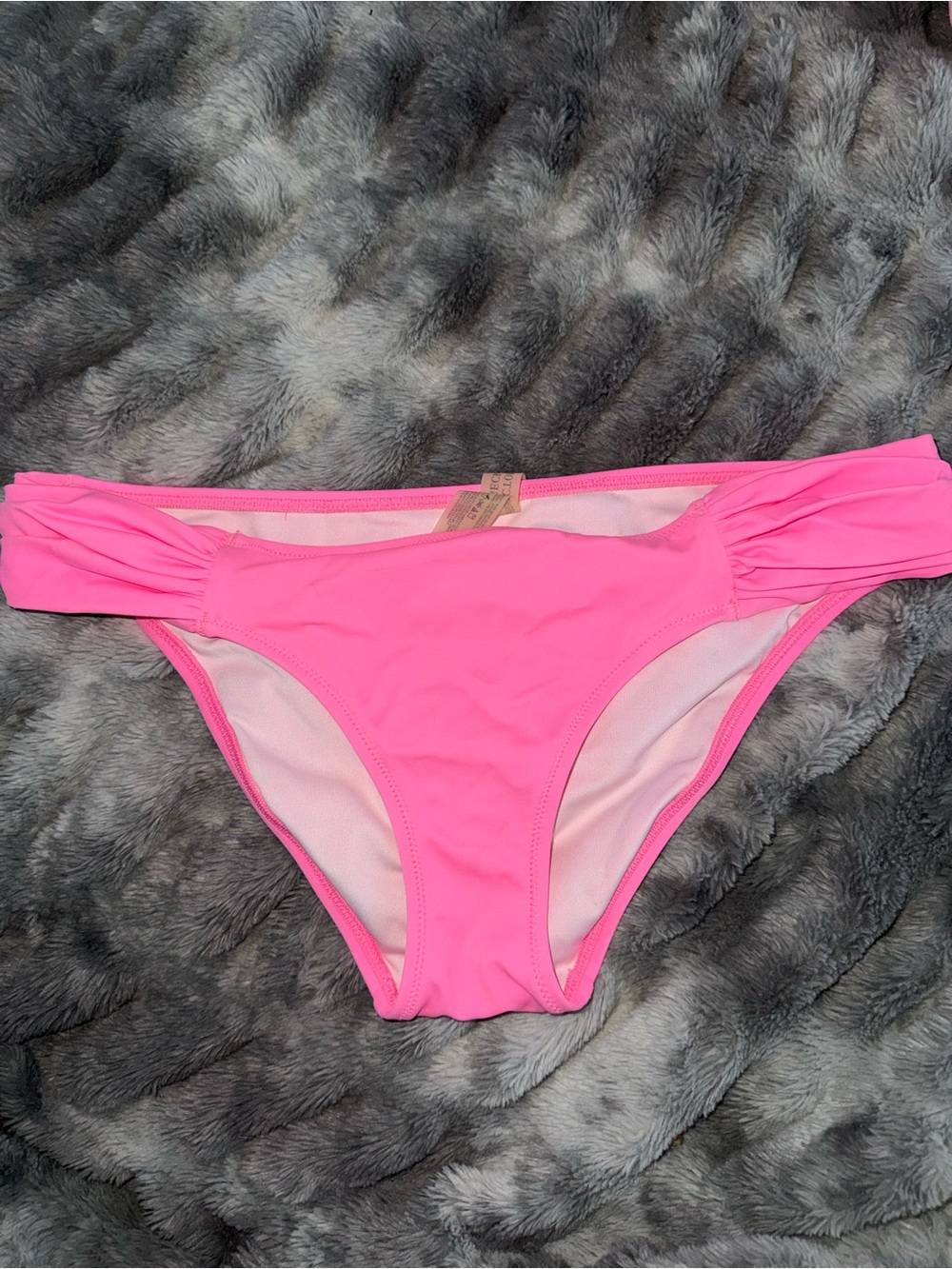 Victoria's Secret Neon Pink Ruched Side Bikini Bottom